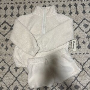 No Boundaries Cream Sherpa Two-Piece Set